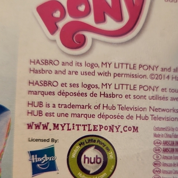 New In package My Little Pony on-size adult Hoodie Rainbow Dash - Picture 10 of 13